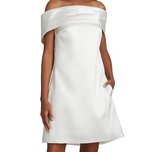 Amsale Mikado Off-The-Shoulder Shift Dress